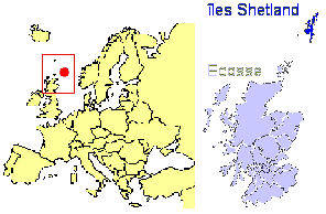 Carte des îles Shetland